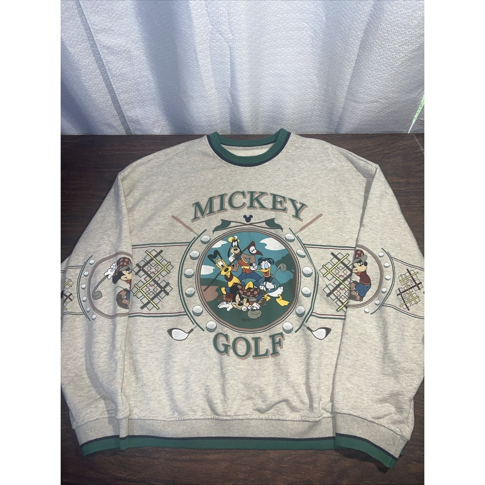 Disney Parks Mickey Golf Crewneck Sweatshirt Size XS Long Sleeve 2025 Release